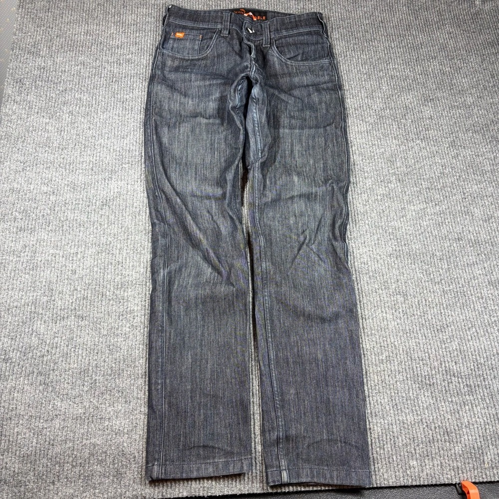 Saint Unbreakable Straight Jeans Mens 30x34 Gray Denim Cotton Riding Motorcycle